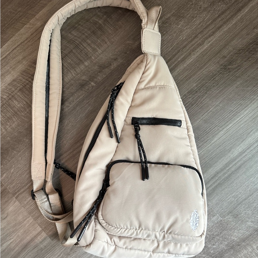 Free People Beige Sling Bag